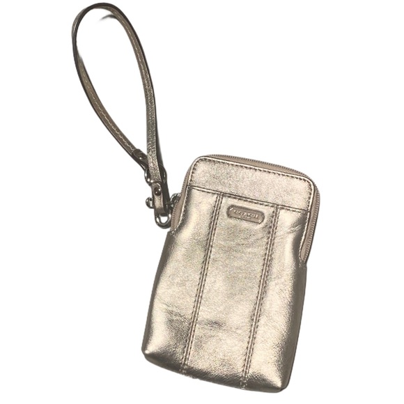 Coach Handbags - Coach Light Pink Credit Card Phone Wristlet